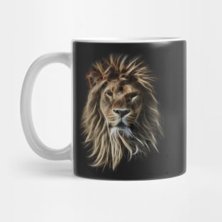 Wild Lion Fractal Mug